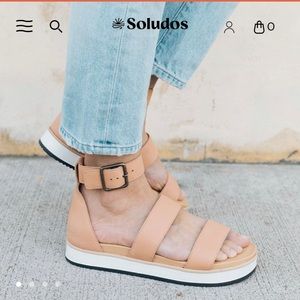 Soludos Cara City Sandals 6.5 Camel - NWOT